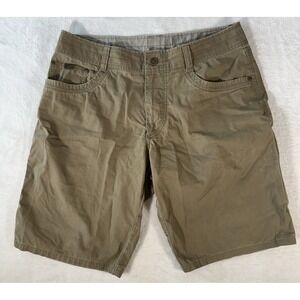 Kuhl Mens 35x11 Outdoor‎ Cargo Shorts Tan/Brown "Born In The Mountains" Hiking